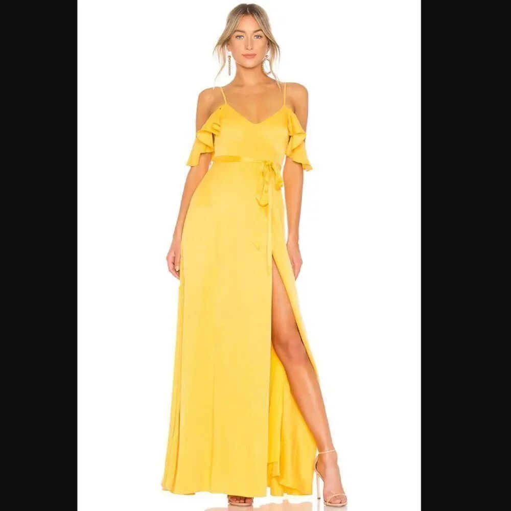 NWT Revolve x Lovers & Friends Taylor Gown in Golden Rod | size XS